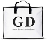 LUOSIFEN Goose Down Comforter Cool Duvet Inserts Queen Size Lightweight for All Seasons Grey(90x90)