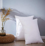 WARFFET Goose Feather Pillows for Sleeping 2 Pack 100% Cotton Mixed with Microfiber Grey Queen 20x28inches