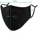 DR.MOXA Face Mouth Cover with Breathing Valve with Activated Carbon Filter Replaceable Haze Dust Face Protection (3 Mask+10 Filters)