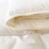 LUOSIFEN Goose Down Comforter Cool Duvet Inserts Queen Size Lightweight for All Seasons Grey(90x90)