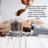 pepper mill or pepper grinder one handed pepper mill- pepper grinders refillable-adjustable grinder