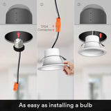 Smart Recessed Downlight Bluetooth RGBWW Can Lights Music Sync