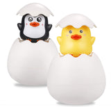 TOHIBEE Baby Bathtub Toys Penguin and Duck Egg Squirt Bath Toys