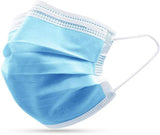 Face Mask, Clinivex 3-Ply Disposable Face Masks, Box of 50Pcs, Lightweight Dust Protective Face Masks with Nose Clip and Elastic Ear Loops