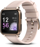 RTAKO Smart Watch for Men Women, Fitness Tracker Watch with Heart Rate Monitor Blood Oxygen Meter, IP68 Swimming Waterproof Smartwatch Compatible with iPhone Android Phones DIY Clock Faces Pink
