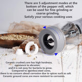 pepper mill or pepper grinder one handed pepper mill- pepper grinders refillable-adjustable grinder