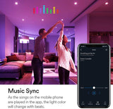 Smart Recessed Downlight Bluetooth RGBWW Can Lights Music Sync