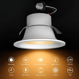 Smart Recessed Downlight Bluetooth RGBWW Can Lights Music Sync