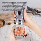 pepper mill or pepper grinder one handed pepper mill- pepper grinders refillable-adjustable grinder