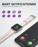 RTAKO Smart Watch for Men Women, Fitness Tracker Watch with Heart Rate Monitor Blood Oxygen Meter, IP68 Swimming Waterproof Smartwatch Compatible with iPhone Android Phones DIY Clock Faces Pink