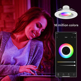 Smart Recessed Downlight Bluetooth RGBWW Can Lights Music Sync