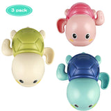 Baby Bath Toys Wind up Turtle Toys Multi-Colors Floating Toy Swimming Bathtub, Beach, Pool Playset for Kids Toddler Boys and Girls (3 Packs)