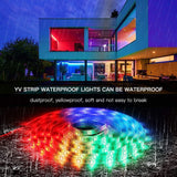 LED Strip Lights Super Bright 450 LEDs AUT Bluetooth Pair 50FT Light for APP Sync Music TV