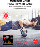 RTAKO Smart Watch for Men Women, Fitness Tracker Watch with Heart Rate Monitor Blood Oxygen Meter, IP68 Swimming Waterproof Smartwatch Compatible with iPhone Android Phones DIY Clock Faces Pink