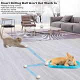 HESTIA Interactive Cat Toy Ball, USB Rechargeable Motion Ball, 360 Degree Self Rotating Ball with Red LED Light, for Kitty’s Indoor Play and Exercise