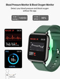 Smart Watch, Popglory Smartwatch with Blood Pressure, Blood Oxygen Monitor, Fitness Tracker with Heart Rate Monitor