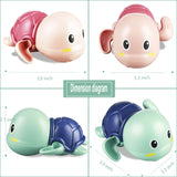 Baby Bath Toys Wind up Turtle Toys Multi-Colors Floating Toy Swimming Bathtub, Beach, Pool Playset for Kids Toddler Boys and Girls (3 Packs)