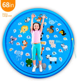 TOHIBEE Sprinkler for Kids 68" Splash Pad Wading Pool Outdoor Water Toys Backyard Fountain