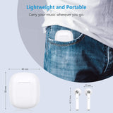 Wireless Earbuds, HSPRO Bluetooth 5.0 Earbuds Touch Control in-Ear True Wireless Headphones, 20 Hrs Playtime with Charging Case