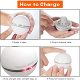 HESTIA Interactive Cat Toy Ball, USB Rechargeable Motion Ball, 360 Degree Self Rotating Ball with Red LED Light, for Kitty’s Indoor Play and Exercise