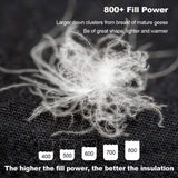 LUOSIFEN Goose Down Comforter Cool Duvet Inserts Queen Size Lightweight for All Seasons Grey(90x90)