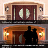 Elrigs Motion Sensor Light Bulb with Dusk to Dawn Warm White, Motion Sensitivity, Time and Twilight Setting Adjustable