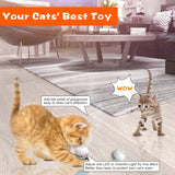 HESTIA Interactive Cat Toy Ball, USB Rechargeable Motion Ball, 360 Degree Self Rotating Ball with Red LED Light, for Kitty’s Indoor Play and Exercise