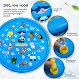 TOHIBEE Sprinkler for Kids 68" Splash Pad Wading Pool Outdoor Water Toys Backyard Fountain