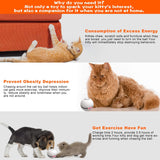 HESTIA Interactive Cat Toy Ball, USB Rechargeable Motion Ball, 360 Degree Self Rotating Ball with Red LED Light, for Kitty’s Indoor Play and Exercise