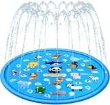 TOHIBEE Sprinkler for Kids 68" Splash Pad Wading Pool Outdoor Water Toys Backyard Fountain