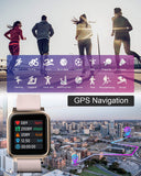 RTAKO Smart Watch for Men Women, Fitness Tracker Watch with Heart Rate Monitor Blood Oxygen Meter, IP68 Swimming Waterproof Smartwatch Compatible with iPhone Android Phones DIY Clock Faces Pink